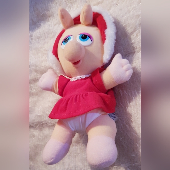 1987 The Muppet Babies Miss Piggy Plush Toy McDonald's Happy Meal Toy Christmas - Picture 6 of 11